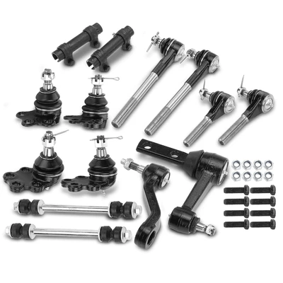 14 Pcs Front Idler Arm & Pitman Arm Stabilizer Bar End Link