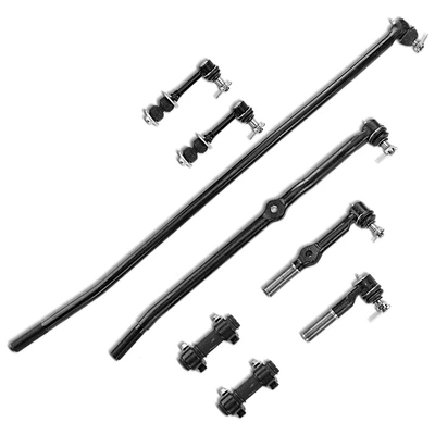 8 Pcs Front Inner & Outer Tie Rod End Sway Bar Links