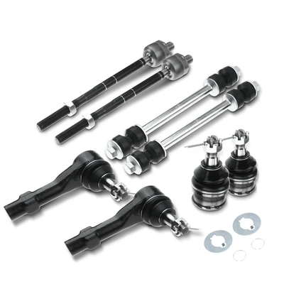 8 Pcs Front Sway Bar Link & Tie Rod End & Ball Joint
