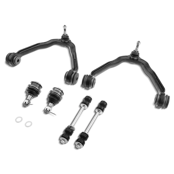 2002-2006 Cadillac Escalade A Set of 6 Control Arm Ball Joint and Sway Bar Link Kit Front Side A-Premium APCA1683
