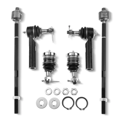 6 Pcs Inner & Outer Tie Rod End & Ball Joint