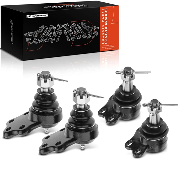 4 Pcs Front Lower & Upper Ball Joint for Dodge Dakota 00-04 Durango 2000-2003 RWD