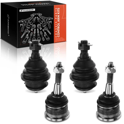 4 Pcs Front Lower & Upper Ball Joint