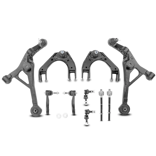 A Set of 10 Control Arm Sway Bar Link and Tie Rod End Kit Front Side A-Premium APCA1877
