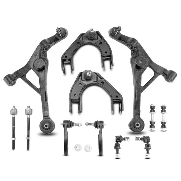 A Set of 12 Control Arm Sway Bar Link and Tie Rod End Kit Front & Rear A-Premium APCA1878