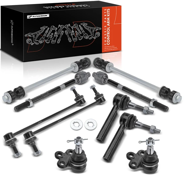 2017 GMC Acadia Limited A Set of 10 Ball Joint Sway Bar Link and Tie Rod End Kit Front & Rear A-Premium APCA1881