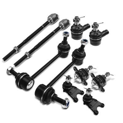10 Pcs Front Stabilizer Bar Link & Tie Rod End