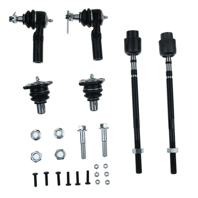 6 Pcs Inner & Outer Tie Rod End Front Lower Ball Joints