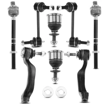 8 Pcs Front Stabilizer Bar Link Tie Rod End & Ball Joint Kit