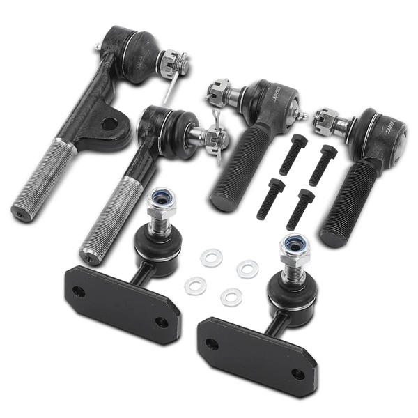 A Set of 6 Sway Bar Link and Tie Rod End Kit Front Side A-Premium APCA1985
