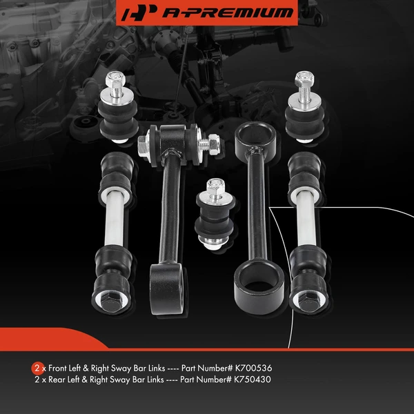 Sway Bar Link, Front & Rear, A-Premium APCA1987