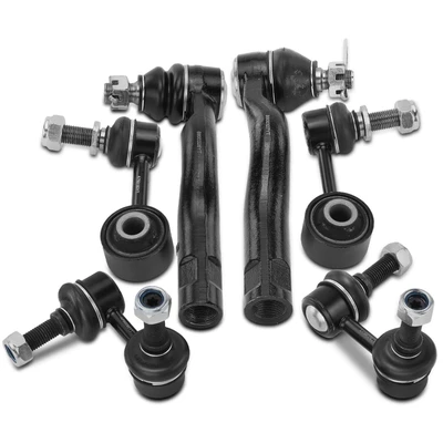6 Pcs Stabilizer Bar Link & Tie Rod End