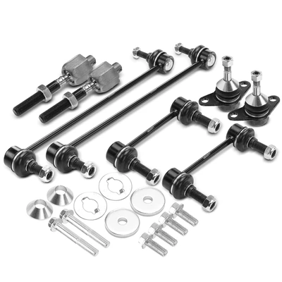 8 Pcs Ball Joint & Sway Bars & Tie Rods