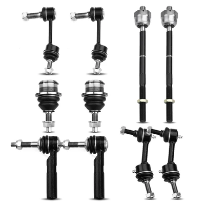 10 Pcs Front & Rear Sway Bar Link Tie Rod End