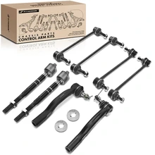 8 Pcs Front & Rear Sway Bar Link & Tie Rod End