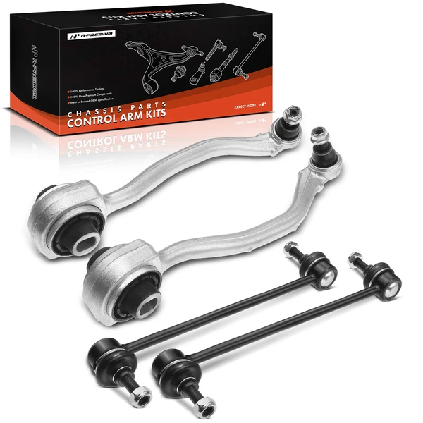 A Set of 4 Control Arm and Sway Bar Link Kit Front Side A-Premium APCA2078