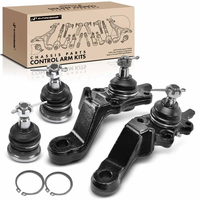 4 Pcs Front Upper & Lower Ball Joints