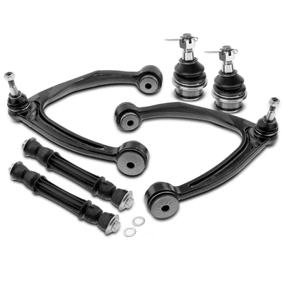 6 Pcs Front Control Arm with Ball Joint Sway Bar Link