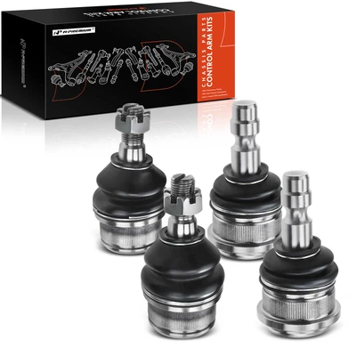 4 Pcs Front Lower & Upper Ball Joint