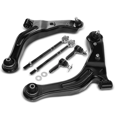 6 Pcs Front Control Arm with Ball Joint Tie Rod End