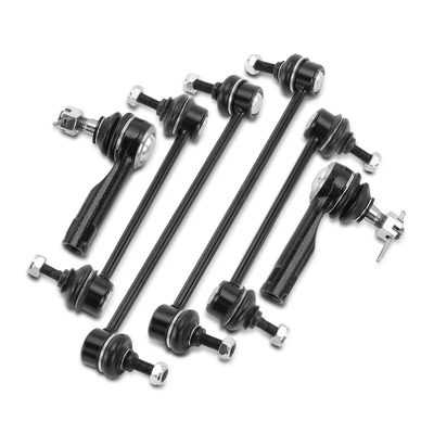 6 Pcs Stabilizer Bar Link & Tie Rod End