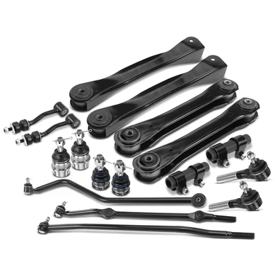 17 Pcs Control Arm Stabilizer Bar Link Tie Rod Ball Joint