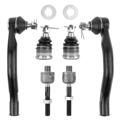 6 Pcs Inner & Outer Tie Rod End & Ball Joint