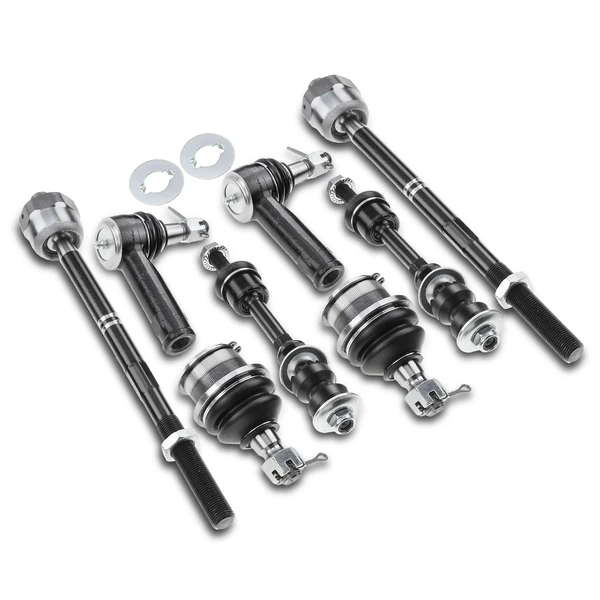 2004-2005 Ford F-150 A Set of 8 Ball Joint Sway Bar Link and Tie Rod End Kit Front Side A-Premium APCA2329