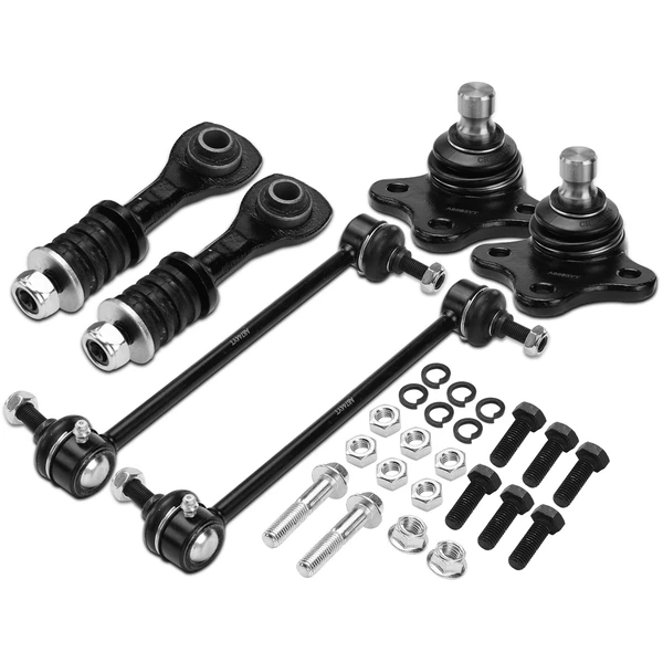 1999-2002 Mercury Cougar A Set of 6 Ball Joint and Sway Bar Link Kit Front & Rear A-Premium APCA2430