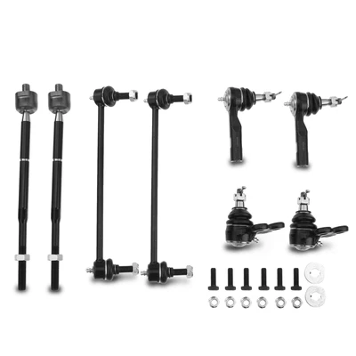 8 Pcs Front Stabilizer Bar Link with Ball Joint Tie Rod End