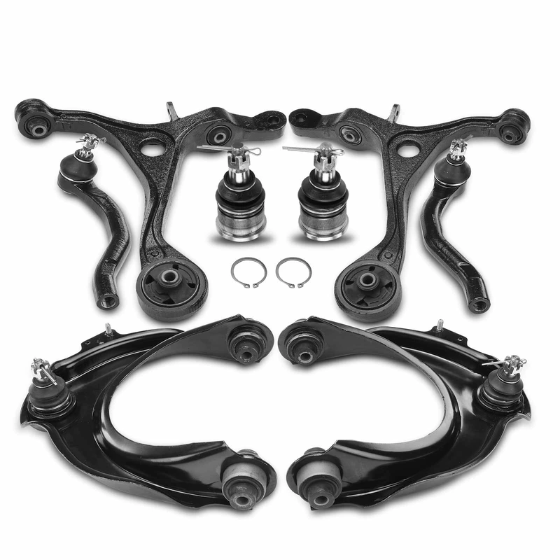 A Set of 8 Control Arm Ball Joint and Tie Rod End Kit Front Side A-Premium APCA2433