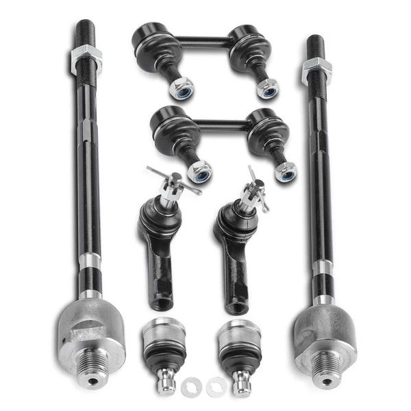 A Set of 8 Ball Joint Sway Bar Link and Tie Rod End Kit Front & Rear A-Premium APCA2447
