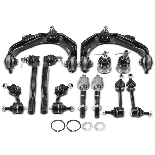 1998-2002 Honda Accord A Set of 12 Control Arm Ball Joint Sway Bar Link Tie Rod End Kit Front Side A-Premium APCA2480