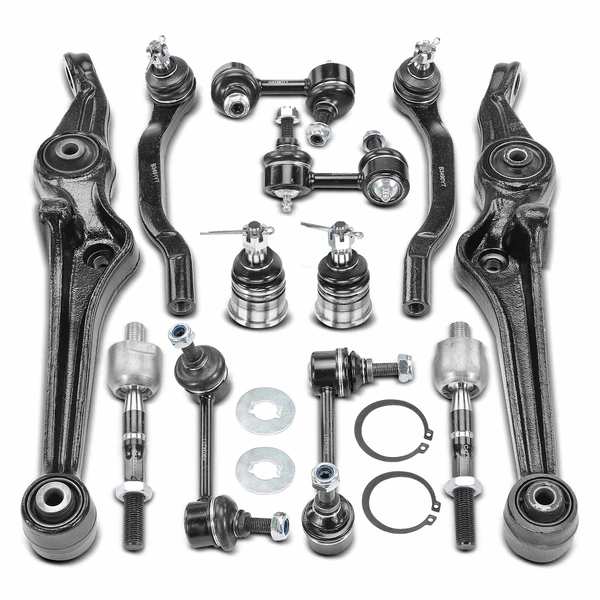 1998-2002 Honda Accord A Set of 12 Control Arm Ball Joint Sway Bar Link Tie Rod End Kit Front & Rear A-Premium APCA2481