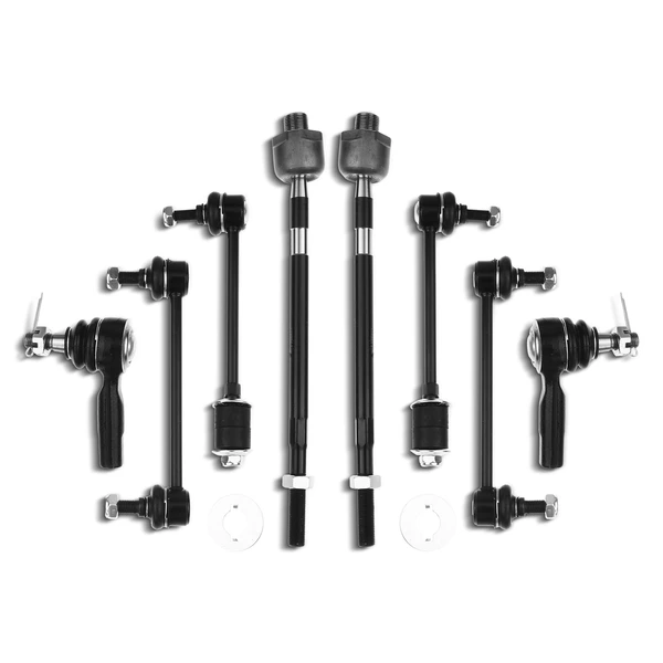 A Set of 8 Sway Bar Link and Tie Rod End Kit Front & Rear A-Premium APCA2484