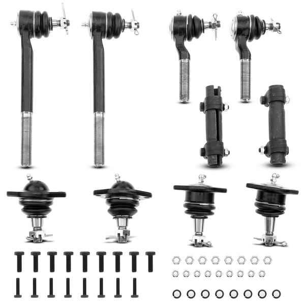 1991-1996 Oldsmobile Bravada A Set of 10 Ball Joint Tie Rod End and Adjusting Sleeve Kit Inner & Outer A-Premium APCA2492