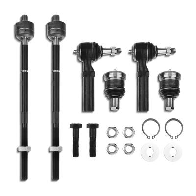 6 Pcs Inner & Outer Tie Rod Ends Ball Joints