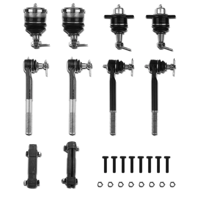 10 Pcs Inner & Outer Tie Rod End & Front Ball Joint