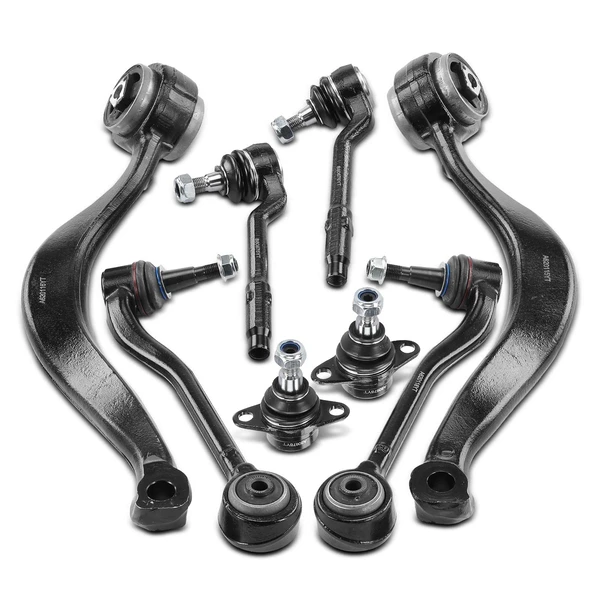 2000-2003 BMW X5 A Set of 8 Control Arm Ball Joint and Tie Rod End Kit Front Side A-Premium APCA2540