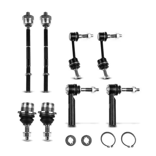 2003-2005 Ford Expedition A Set of 8 Ball Joint Sway Bar Link and Tie Rod End Kit Front Side A-Premium APCA2554