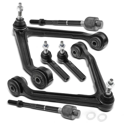 6 Pcs Front Control Arm with Ball Joint Tie Rod End