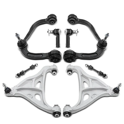 8 Pcs Front Control Arm Sway Bar Link Tie Rod End