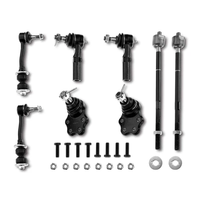 8 Pcs Front Stabilizer Bar Link Tie Rod End Ball Joint
