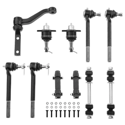 11 Pcs Front Idler Arm & Ball Joint & Sway Bar Link & Tie Rod End