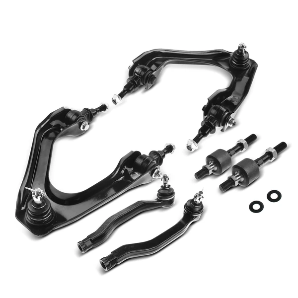 A Set of 6 Control Arm and Tie Rod End Kit Front Upper A-Premium APCA2611
