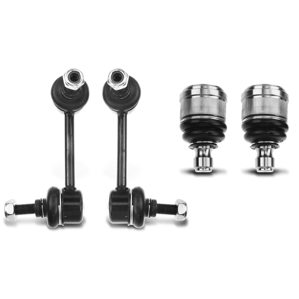 A Set of 4 Ball Joint and Sway Bar Link Kit Front Side A-Premium APCA2644