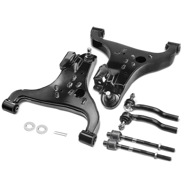 A Set of 6 Control Arm and Tie Rod End Kit Front Lower, Inner & Outer A-Premium APCA2648