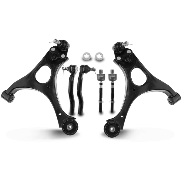 2006-2011 Honda Civic A Set of 6 Control Arm and Tie Rod End Kit Front Side A-Premium APCA2649