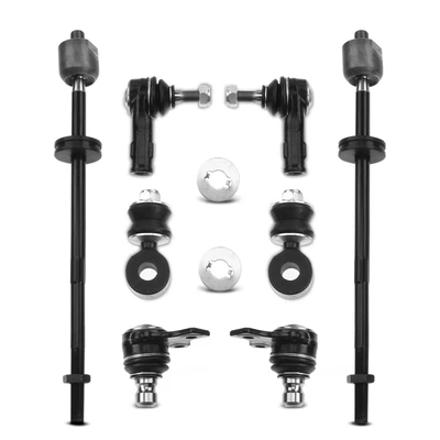 8 Pcs Front Stabilizer Bar Link with Ball Joint Tie Rod End