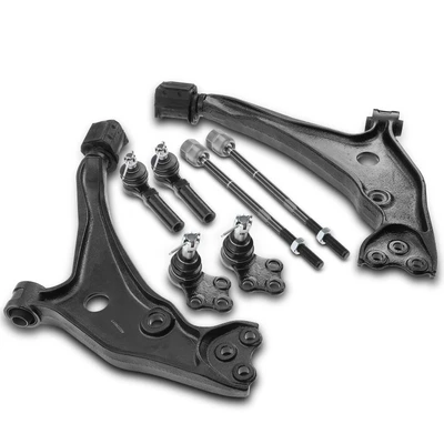 8 Pcs Front Lower Control Arm Tie Rod End